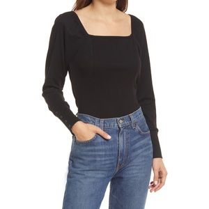 ❤️ TREASURE & BOND Treasure & Bond Square Neck Top in Black ❤️ F3